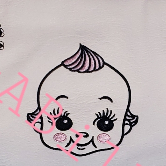 Sourpuss Nomad 1920's Kewpie Doll Baby Pink Bows Hearts Purse Vegan Leather Bag - Picture 15 of 15